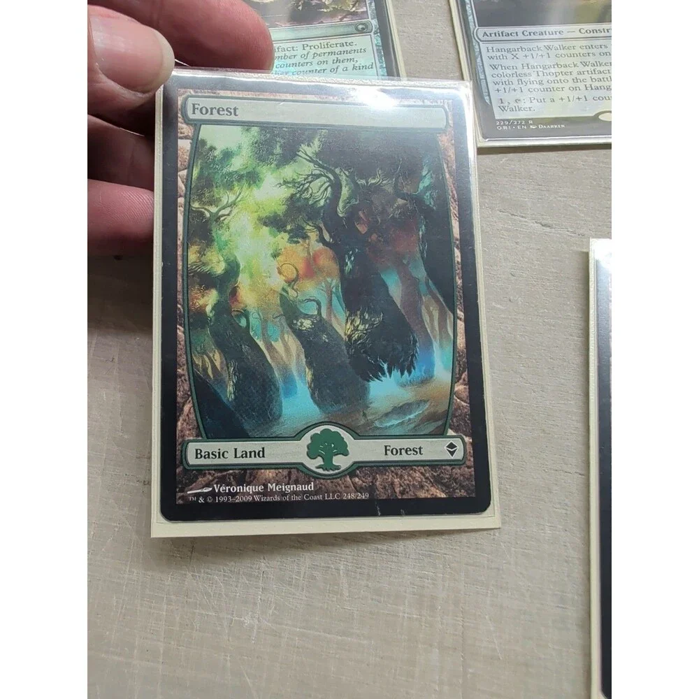 ​MTG Lot of Ten: 2x Hangarback Walker, 2x Grumgully, Full-Art Lands & more